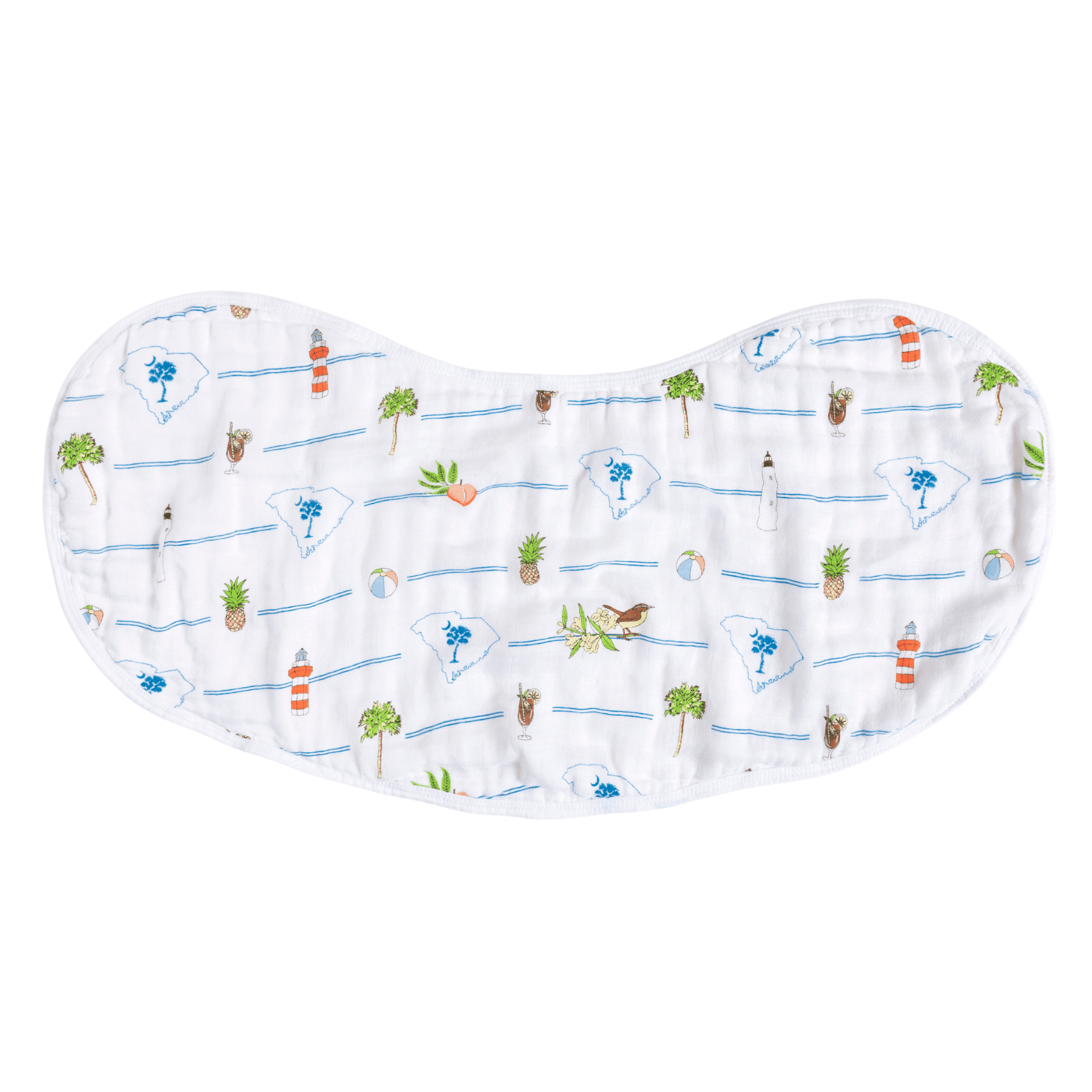 Baby Burp Cloth & Bib Combo: South Carolina-thumbmail-2