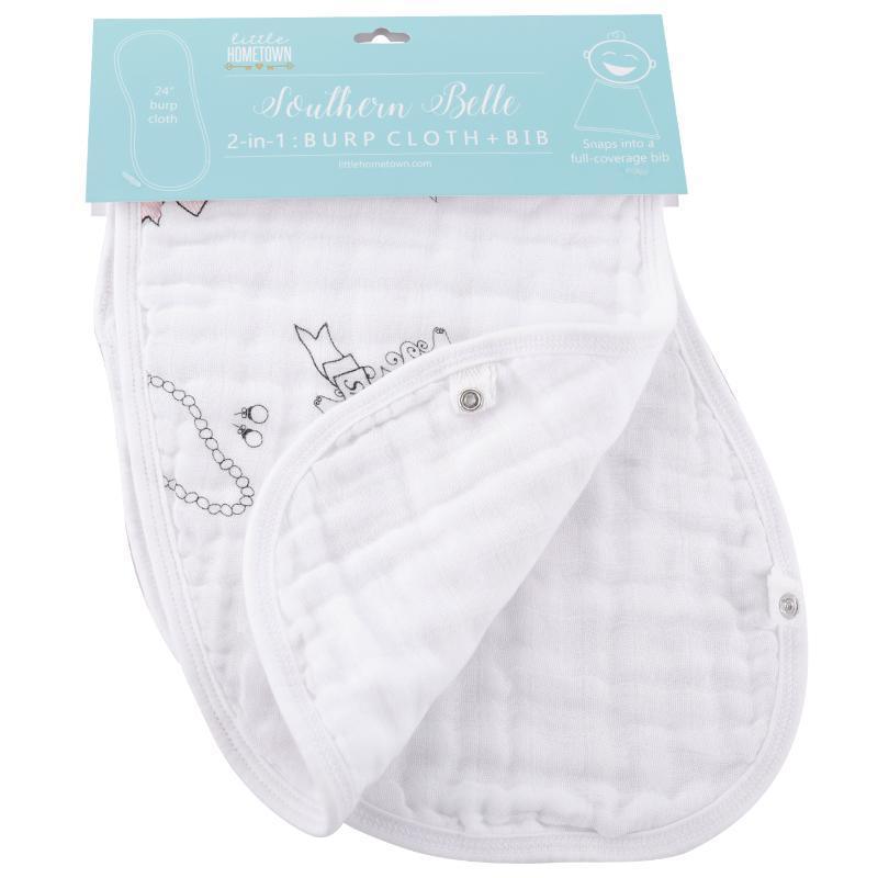 Baby Burp Cloth & Bib Combo:  Southern Belle-thumbmail-5