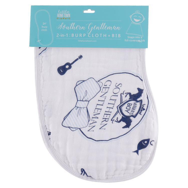 Baby Burp Cloth & Bib Combo: Southern Gentleman-thumbmail-3