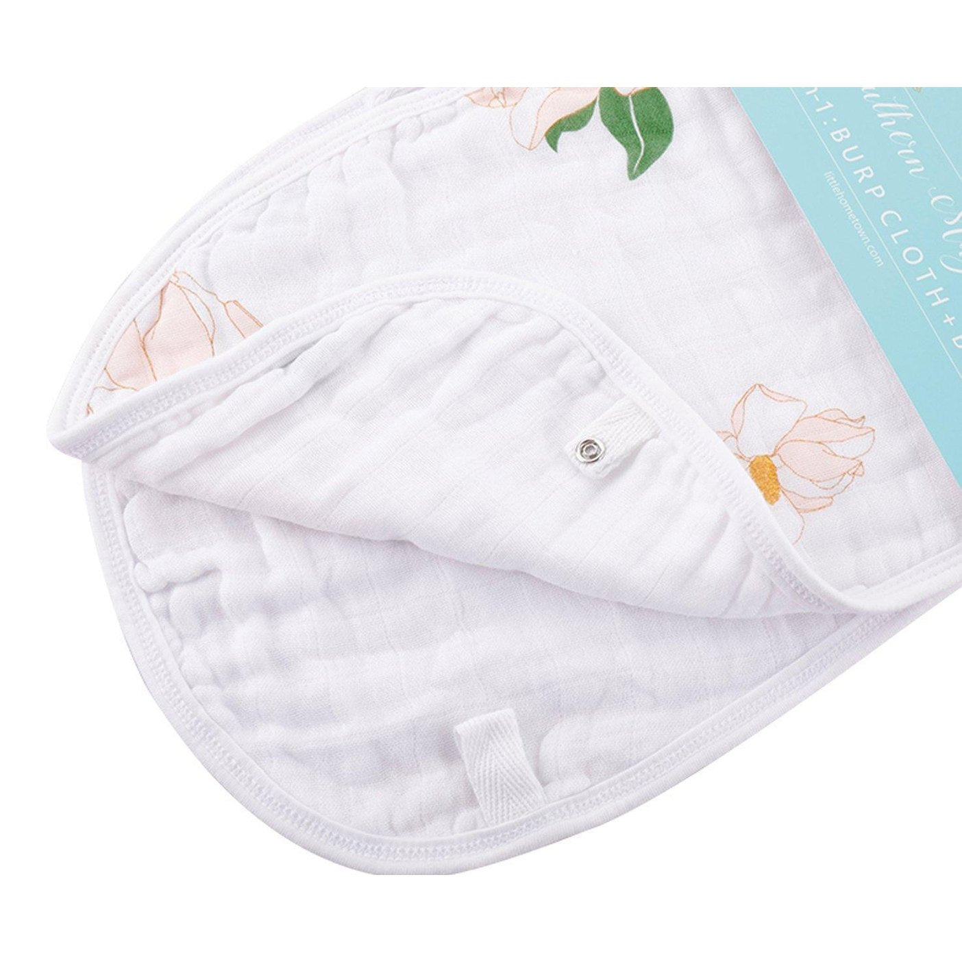 Baby Burp Cloth & Bib Combo: Southern Magnolia-thumbmail-4