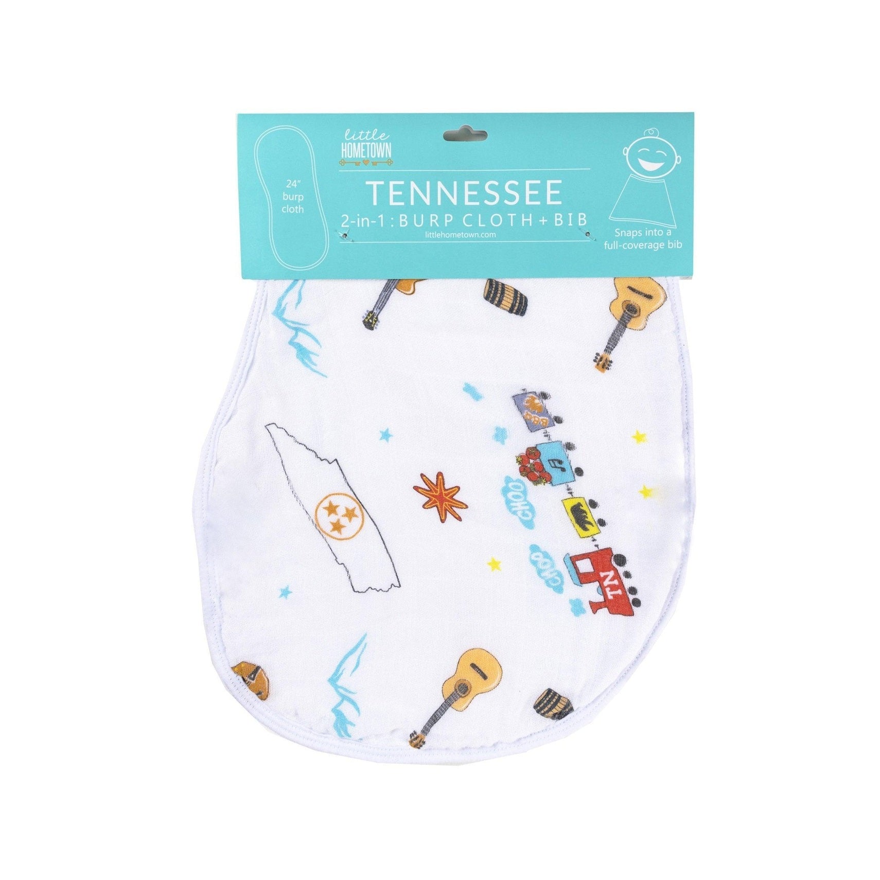 Baby Burp Cloth & Bib Combo: Tennessee Baby-thumbmail-2