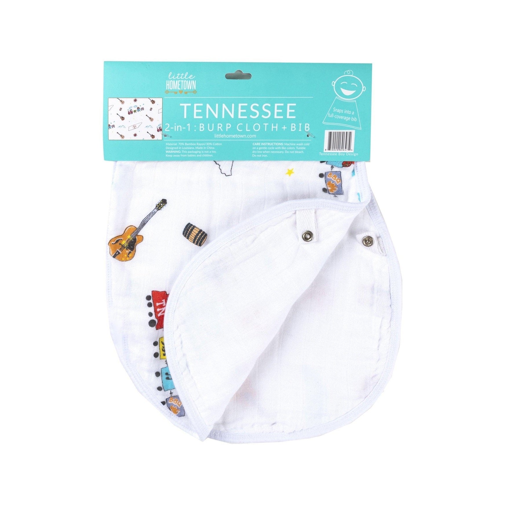Baby Burp Cloth & Bib Combo: Tennessee Baby-thumbmail-3
