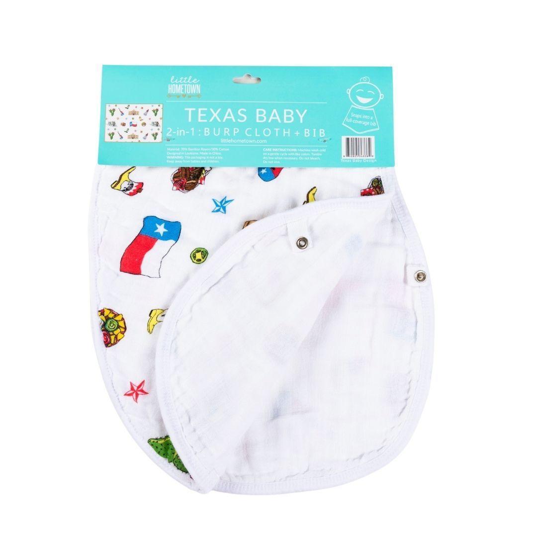 Baby Burp Cloth & Bib Combo: Texas Baby-thumbmail-2