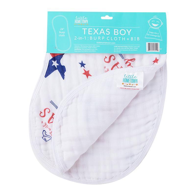 Baby Burp Cloth & Bib Combo: Texas Boy-thumbmail-3