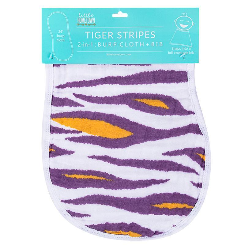 Baby Burp Cloth & Bib Combo: Tiger Stripe-thumbmail-1