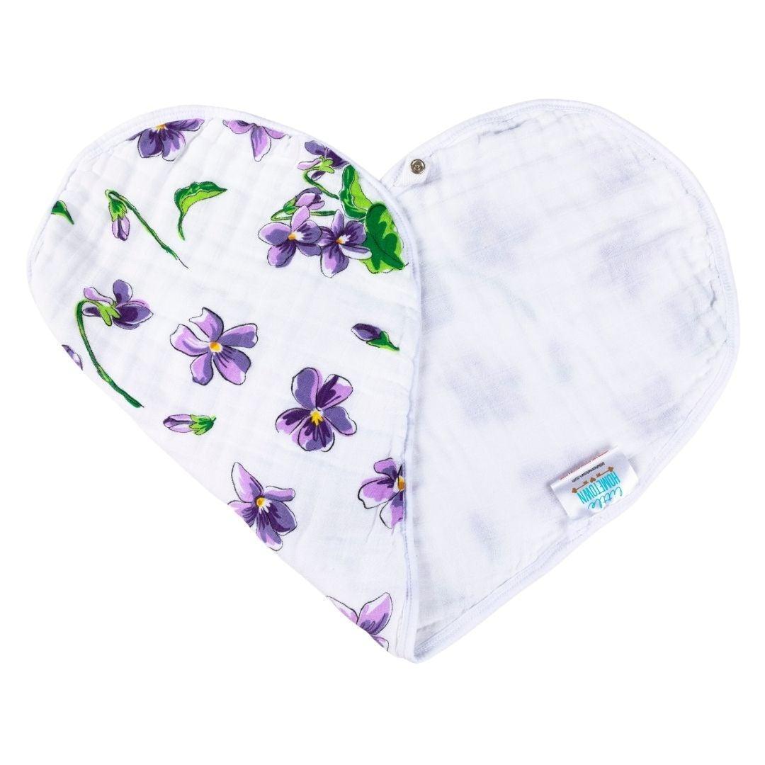 Baby Burp Cloth & Bib Combo: Violet-thumbmail-1