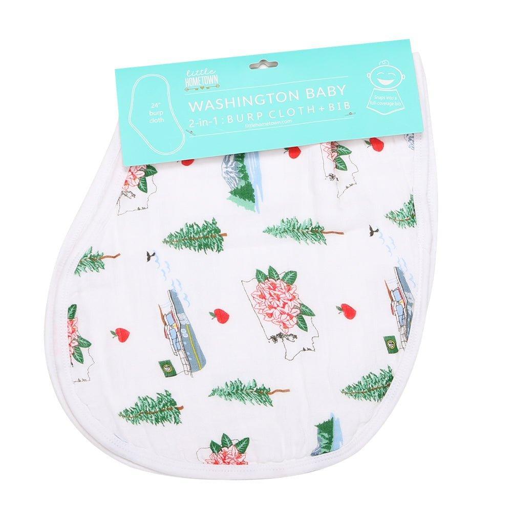 Baby Burp Cloth & Bib Combo: Washington (State)-thumbmail-3