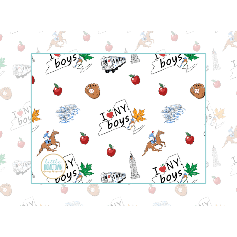 Baby Burp Cloth and Wraparound Bib:  New York Boy-thumbmail-5