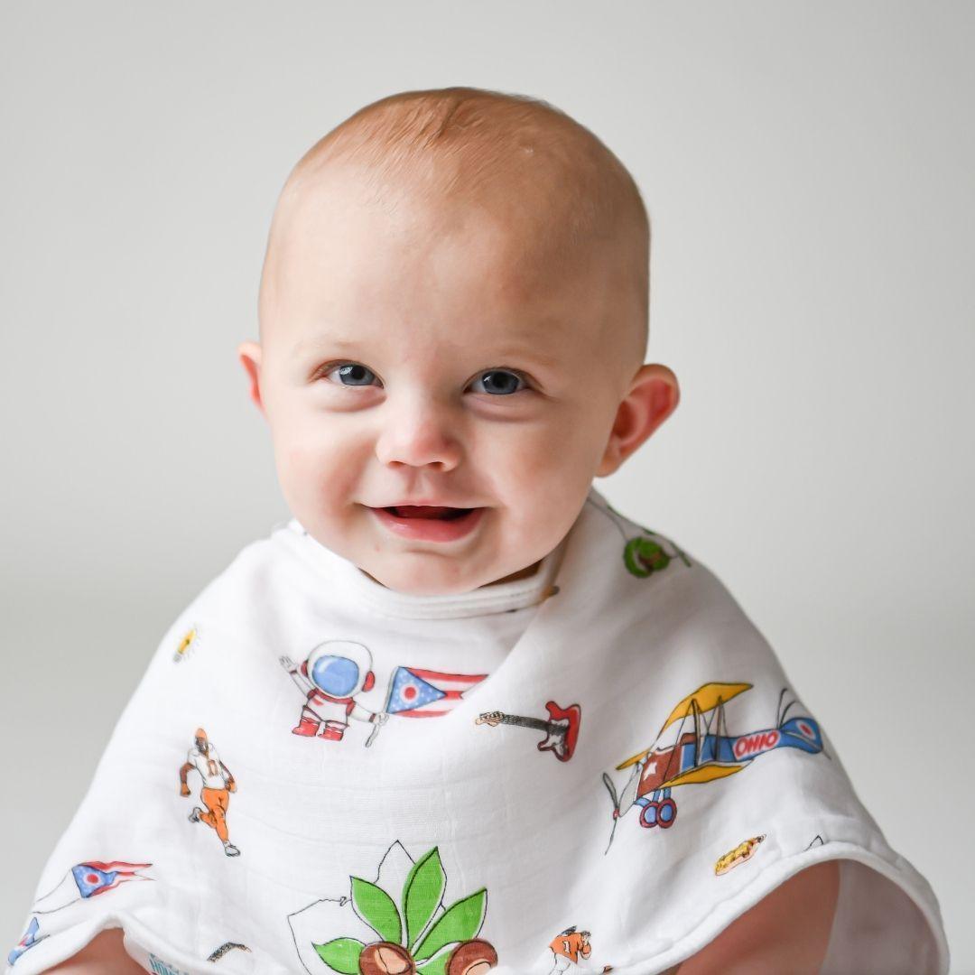 Baby Burp Cloth and Wraparound Bib Ohio Baby-thumbmail-4