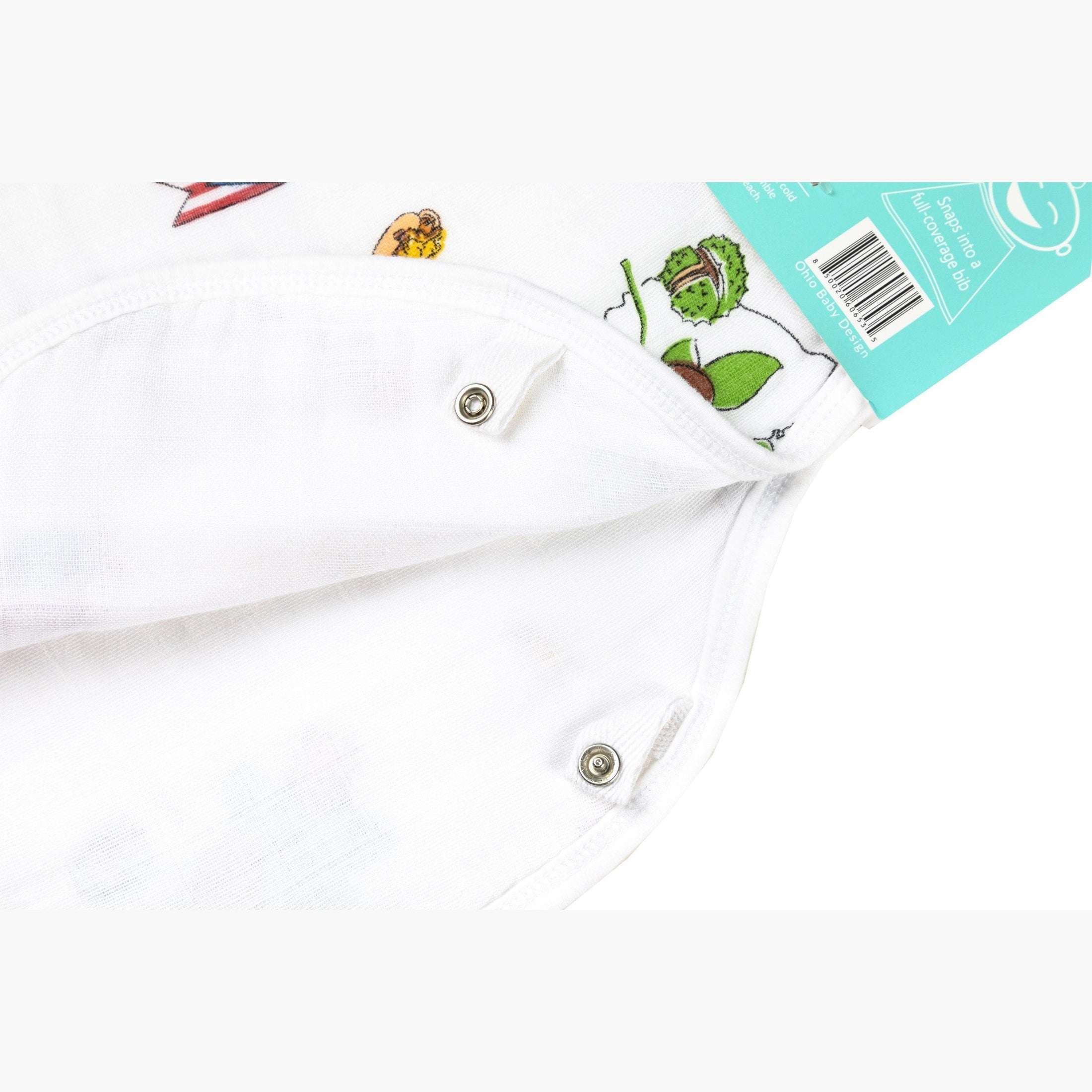 Baby Burp Cloth and Wraparound Bib Ohio Baby-thumbmail-2