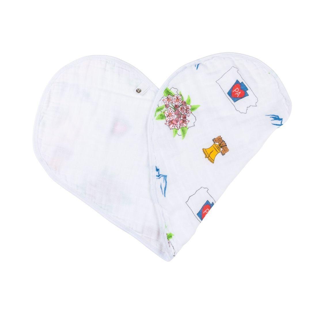 Baby Burp Cloth and Wraparound Bib: Pennsylvania Baby-thumbmail-2