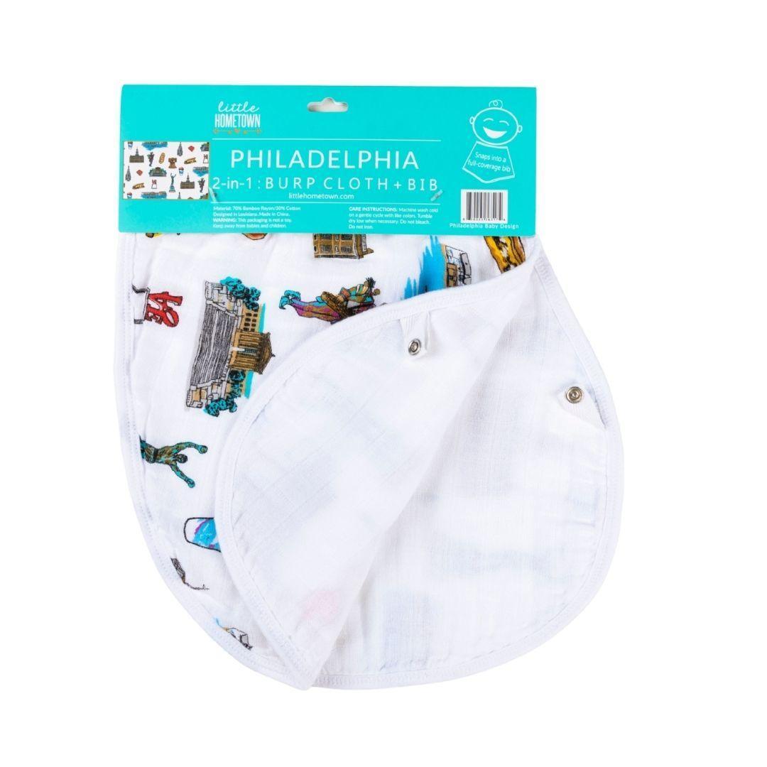 Baby Burp Cloth and Wraparound Bib (Philadelphia Baby)-thumbmail-3