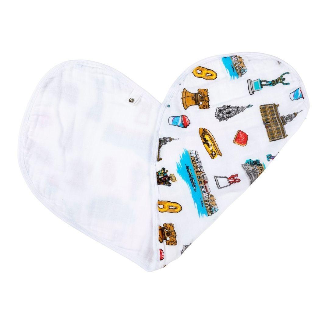 Baby Burp Cloth and Wraparound Bib (Philadelphia Baby)-thumbmail-4
