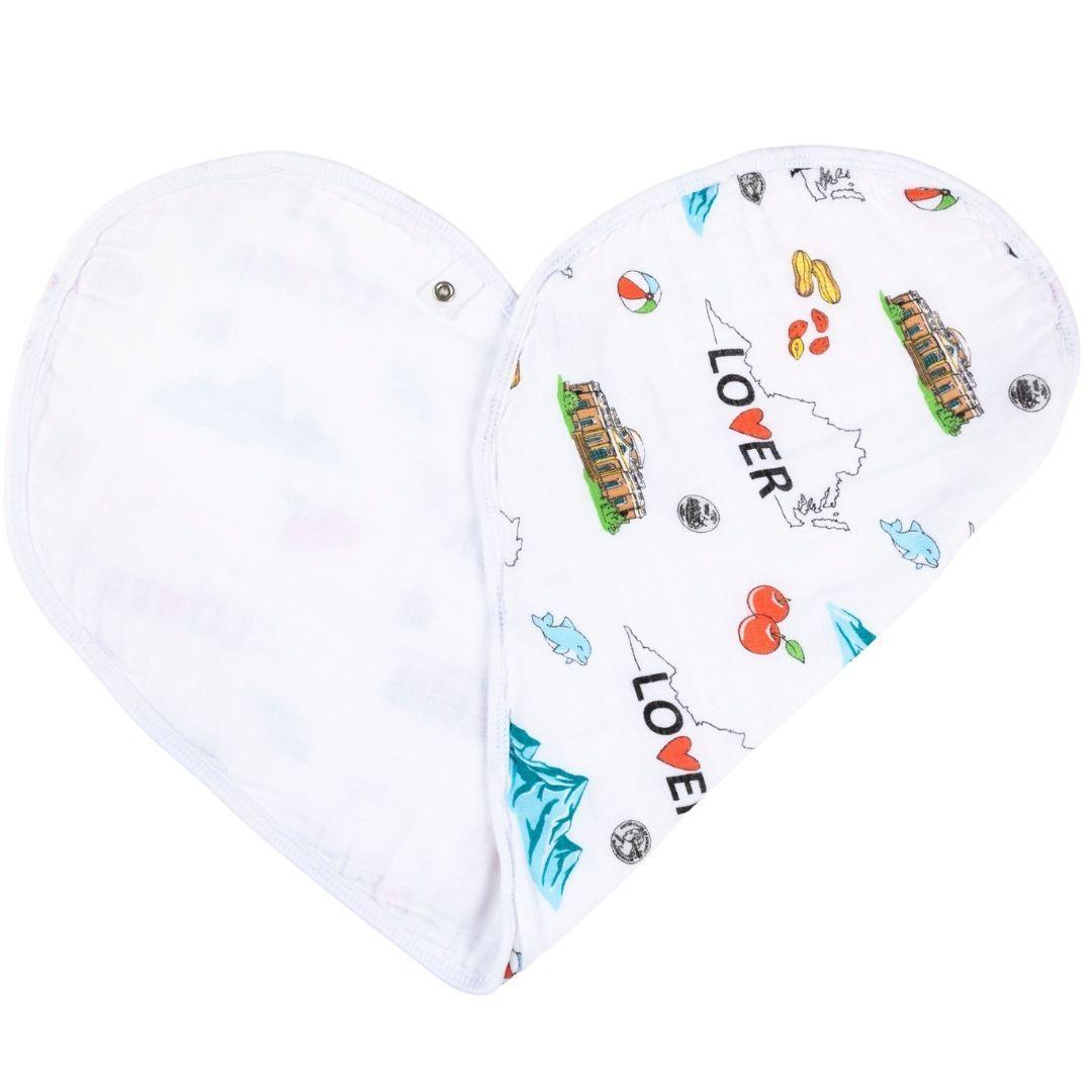 Baby Burp Cloth and Wraparound Bib (Virginia Baby)-thumbmail-1