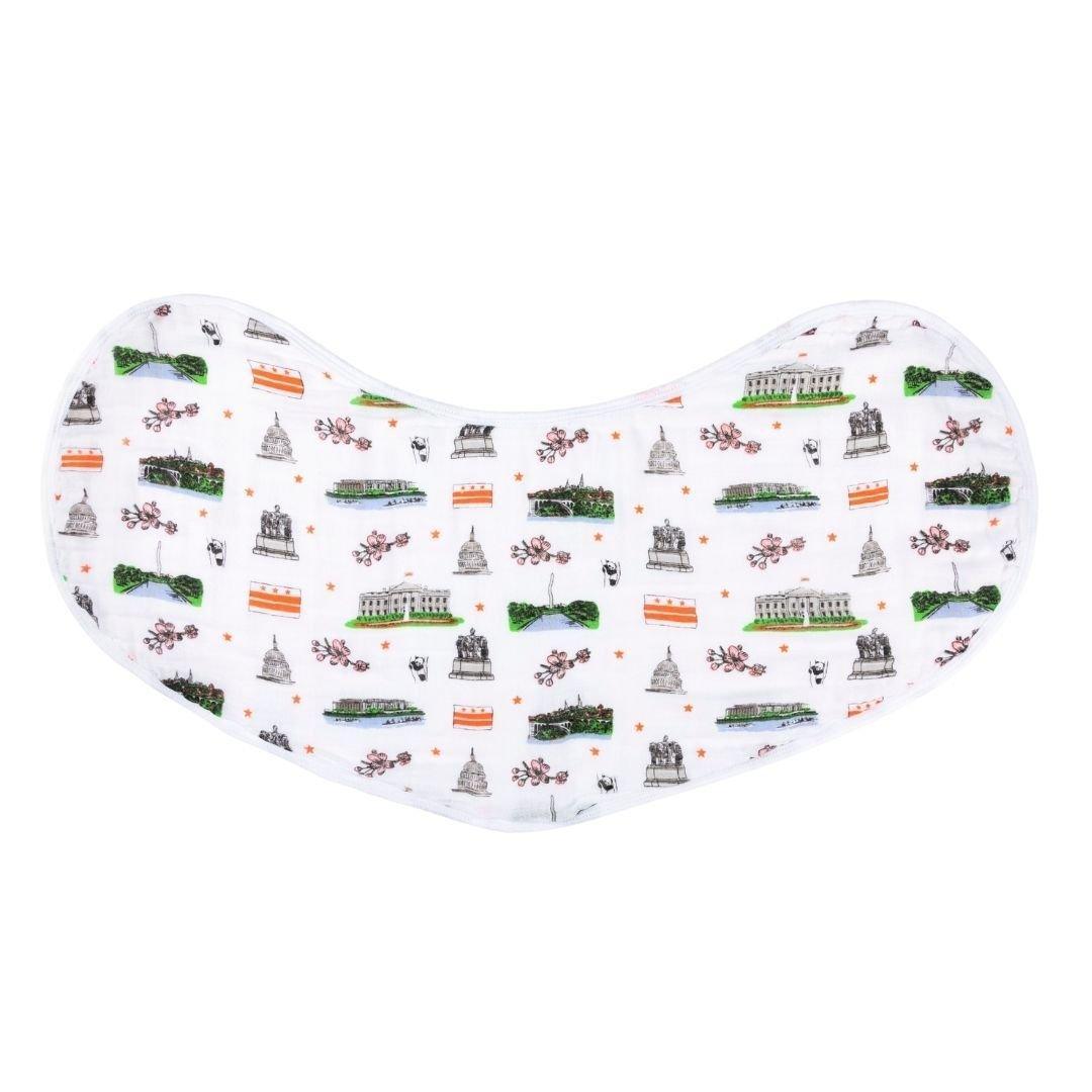 Baby Burp Cloth and Wraparound Bib (Washington DC)-thumbmail-2