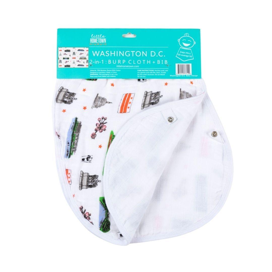 Baby Burp Cloth and Wraparound Bib (Washington DC)-thumbmail-3