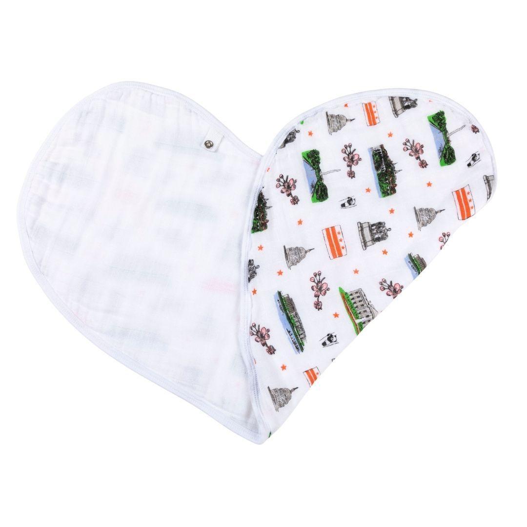 Baby Burp Cloth and Wraparound Bib (Washington DC)-thumbmail-5