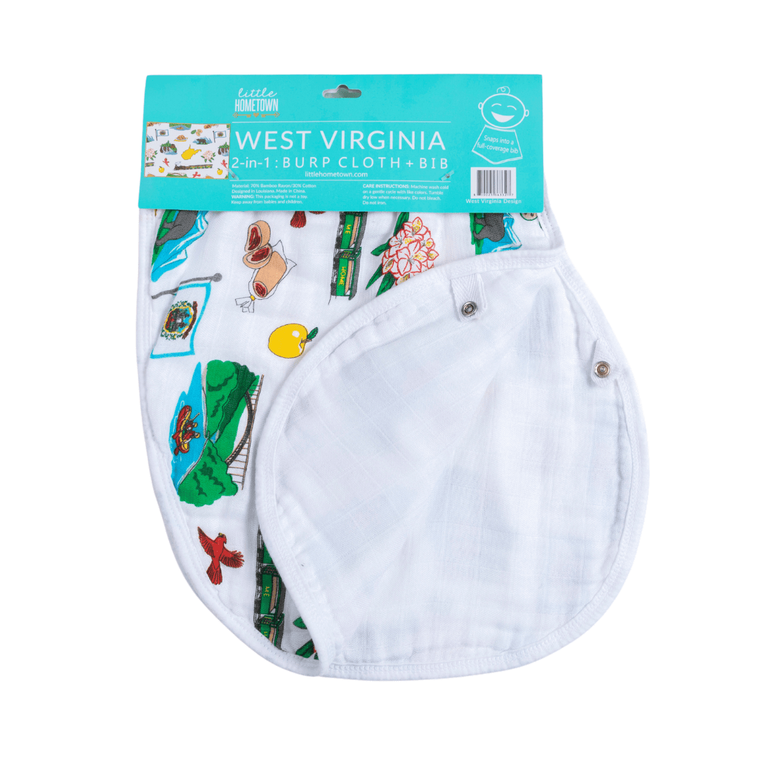 Baby Burp Cloth & Bib Combo: West Virginia-thumbmail-2