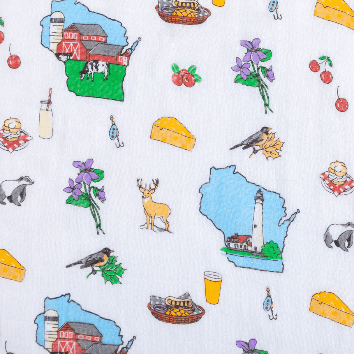 Baby Burp Cloth & Bib Combo: Wisconsin-thumbmail-2
