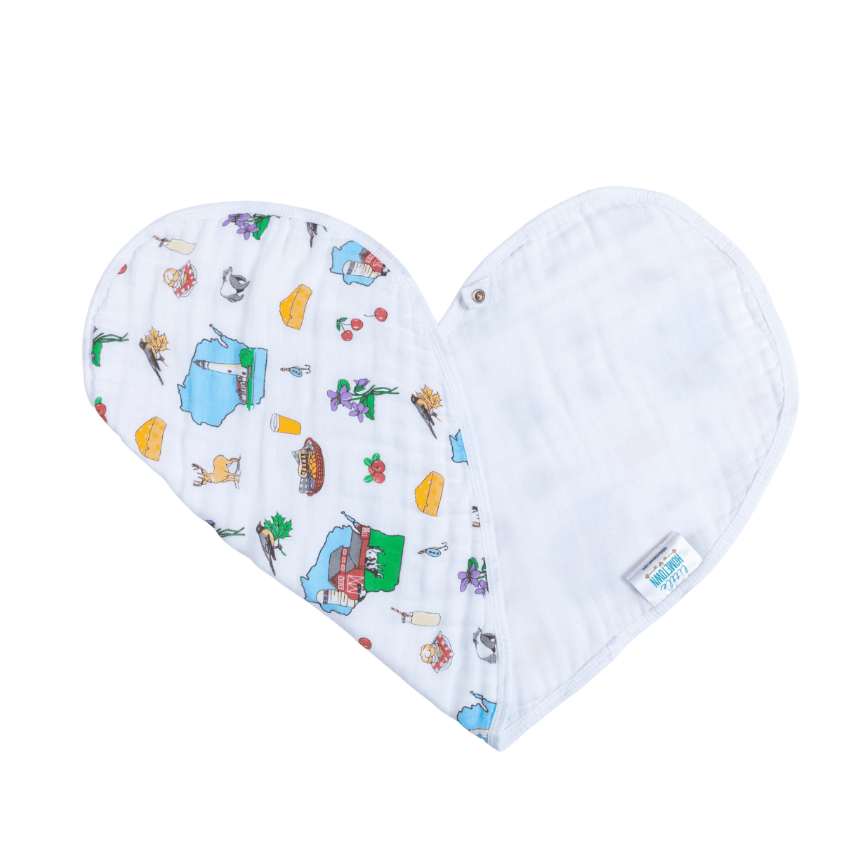 Baby Burp Cloth & Bib Combo: Wisconsin-thumbmail-3