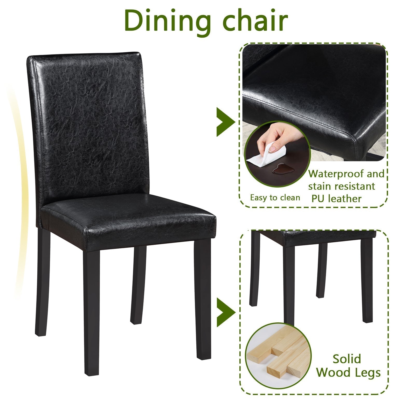 5 Piece Wooden Dining Table Set-thumbmail-9