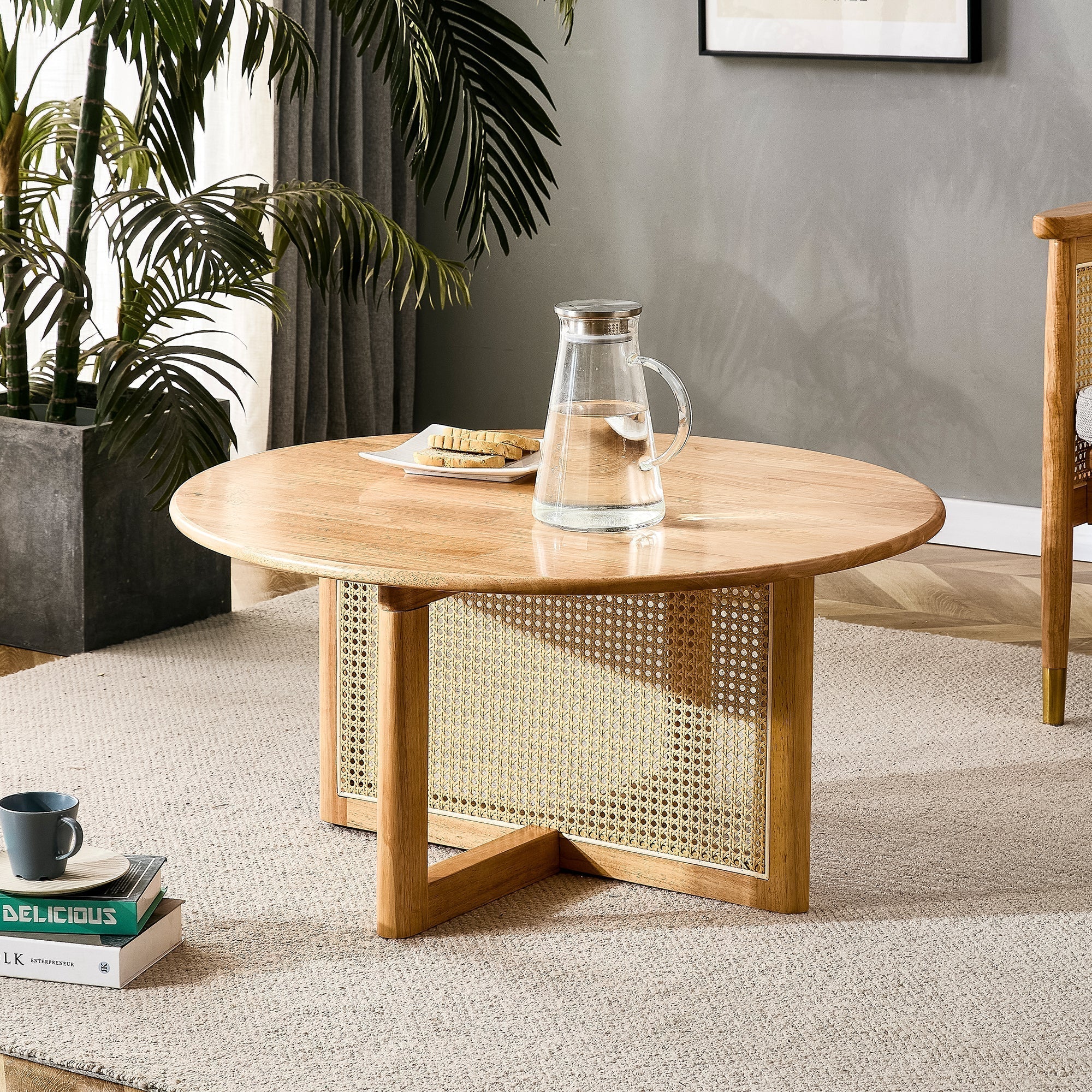Natural Elegant Wooden Coffee Table-thumbmail-10
