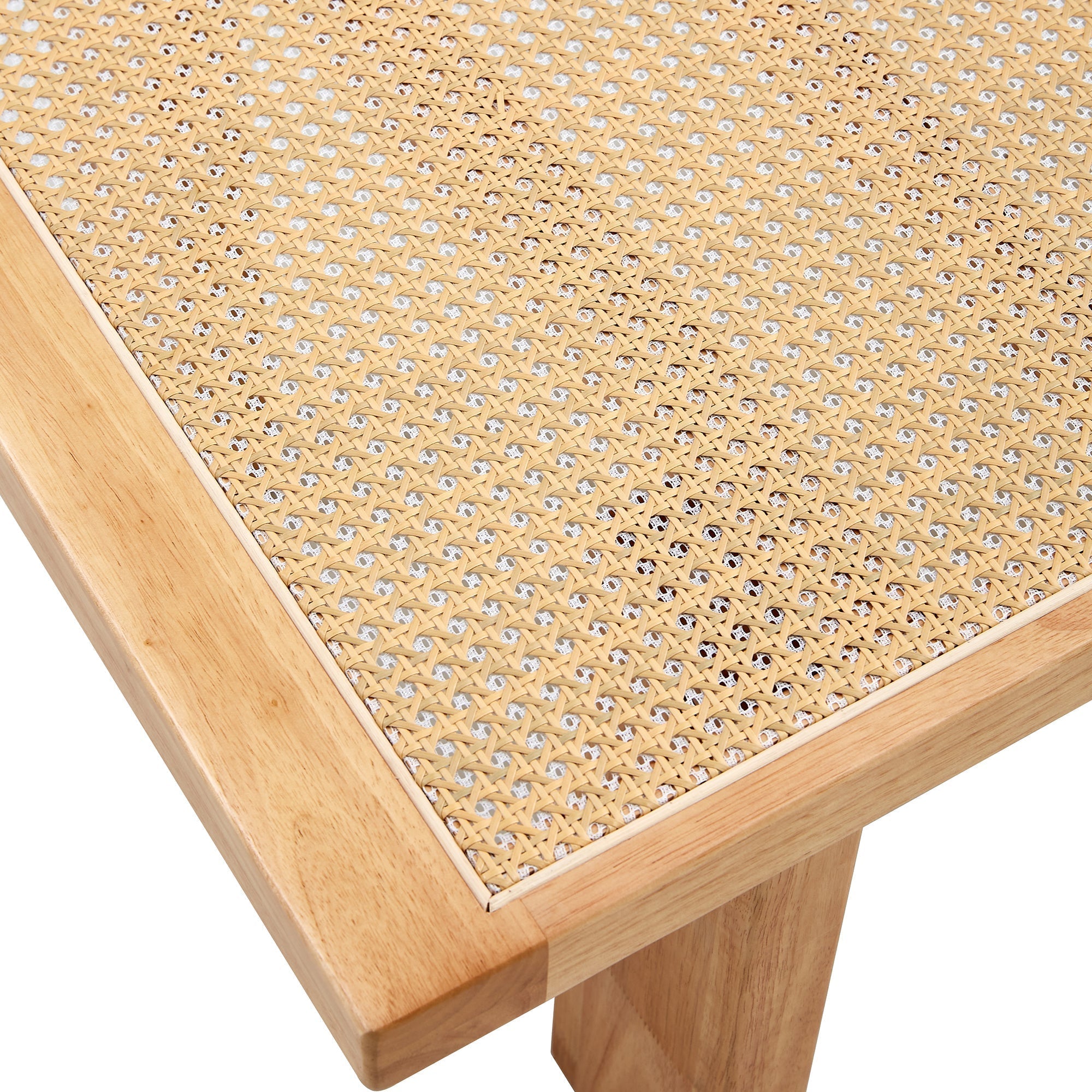Modern Minimalist Rectangular Rattan Tabletop Coffee Table-thumbmail-1