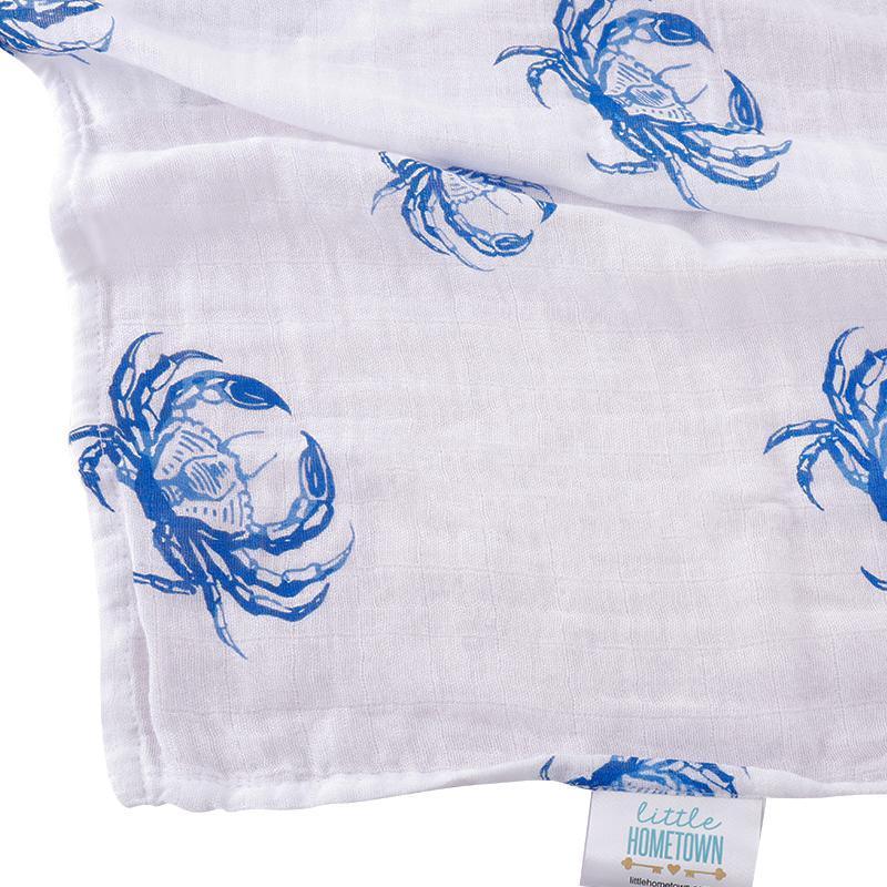Blue Crab Baby Muslin Swaddle Blanket-thumbmail-5