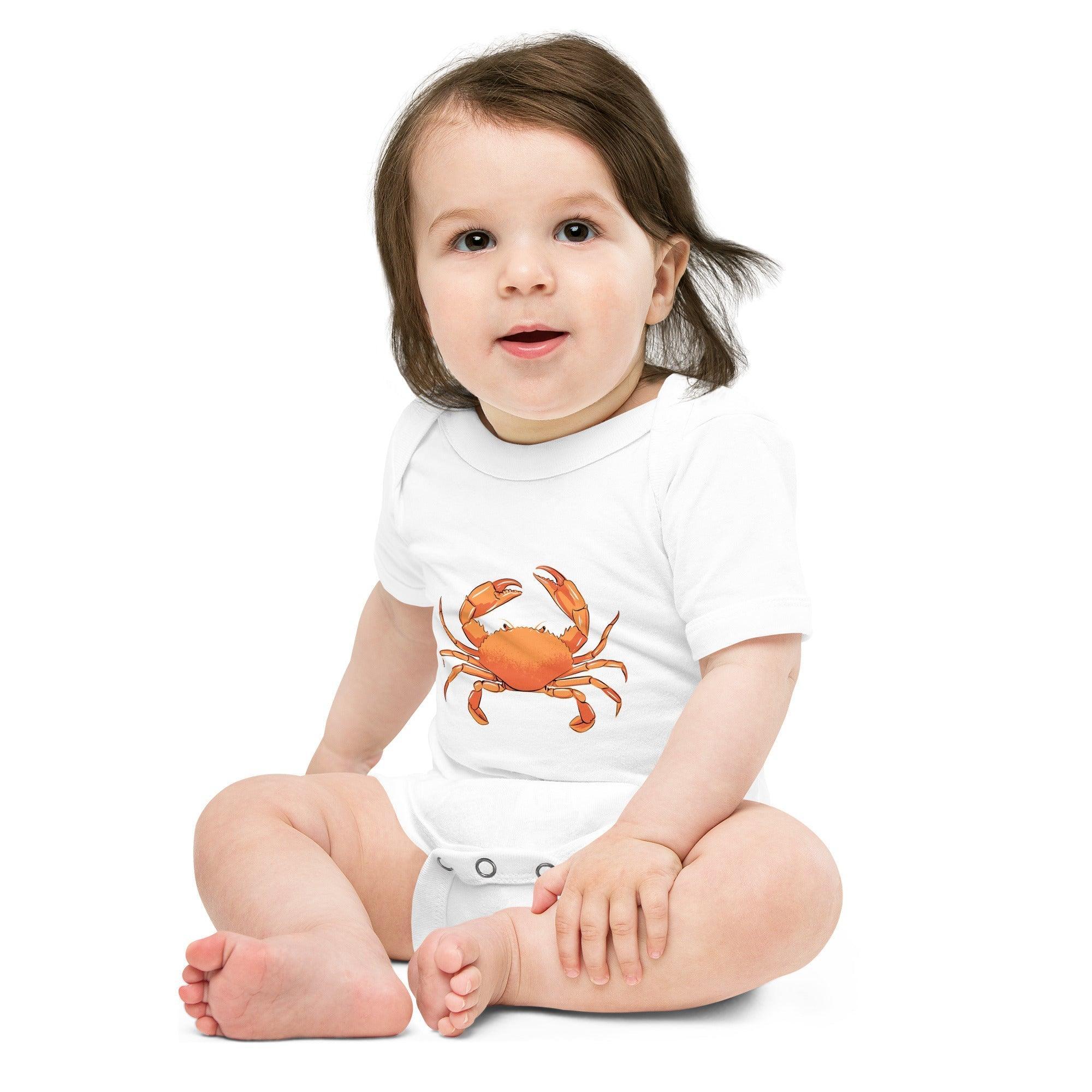 Crab Baby Short Sleeve One Piece-thumbmail-3