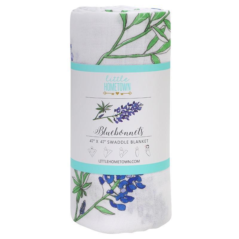 Bluebonnets Baby Muslin Swaddle Blanket-thumbmail-1