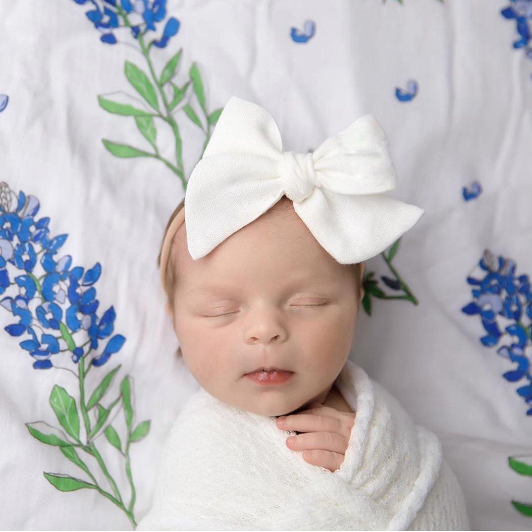 Bluebonnets Baby Muslin Swaddle Blanket-thumbmail-4