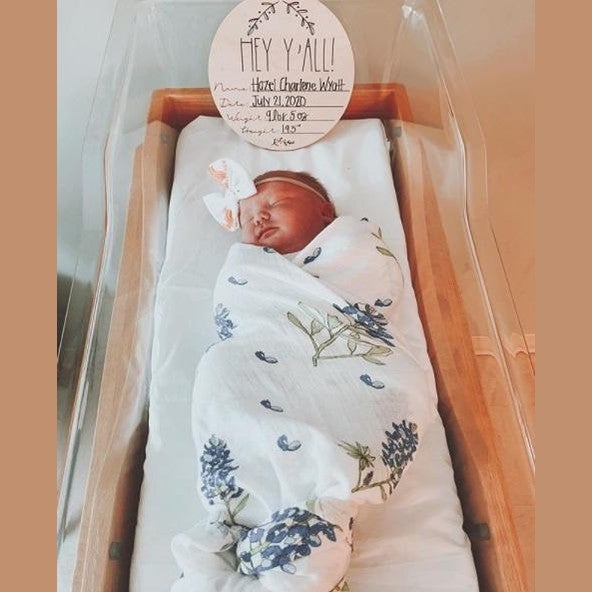 Bluebonnets Baby Muslin Swaddle Blanket-thumbmail-5