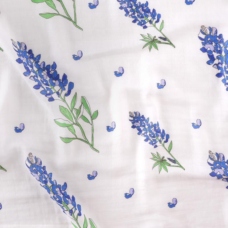 Bluebonnets Baby Muslin Swaddle Blanket-thumbmail-8