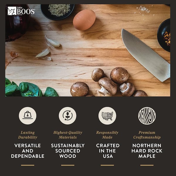 John Boos Wood 16 X 10 In. Rectangular Maple Chop N Slice Reversible Cutting Board-thumbmail-5
