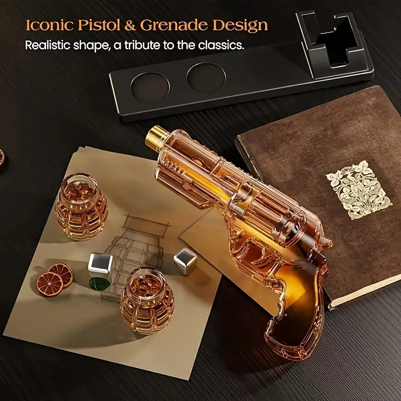 Magnum Revolver Whiskey Decanter Set-thumbmail-7