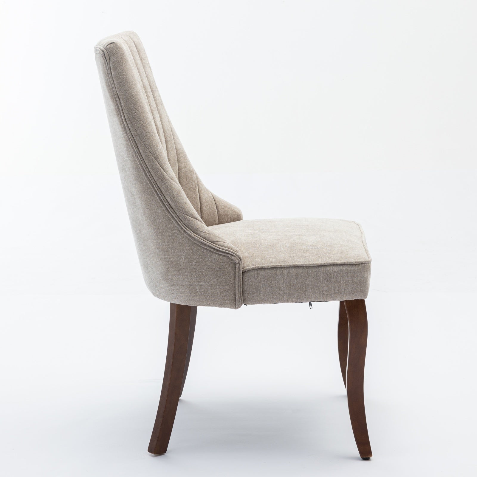 Set of 2 Rayon Cloth Flocking Linen Dining Chairs-thumbmail-10