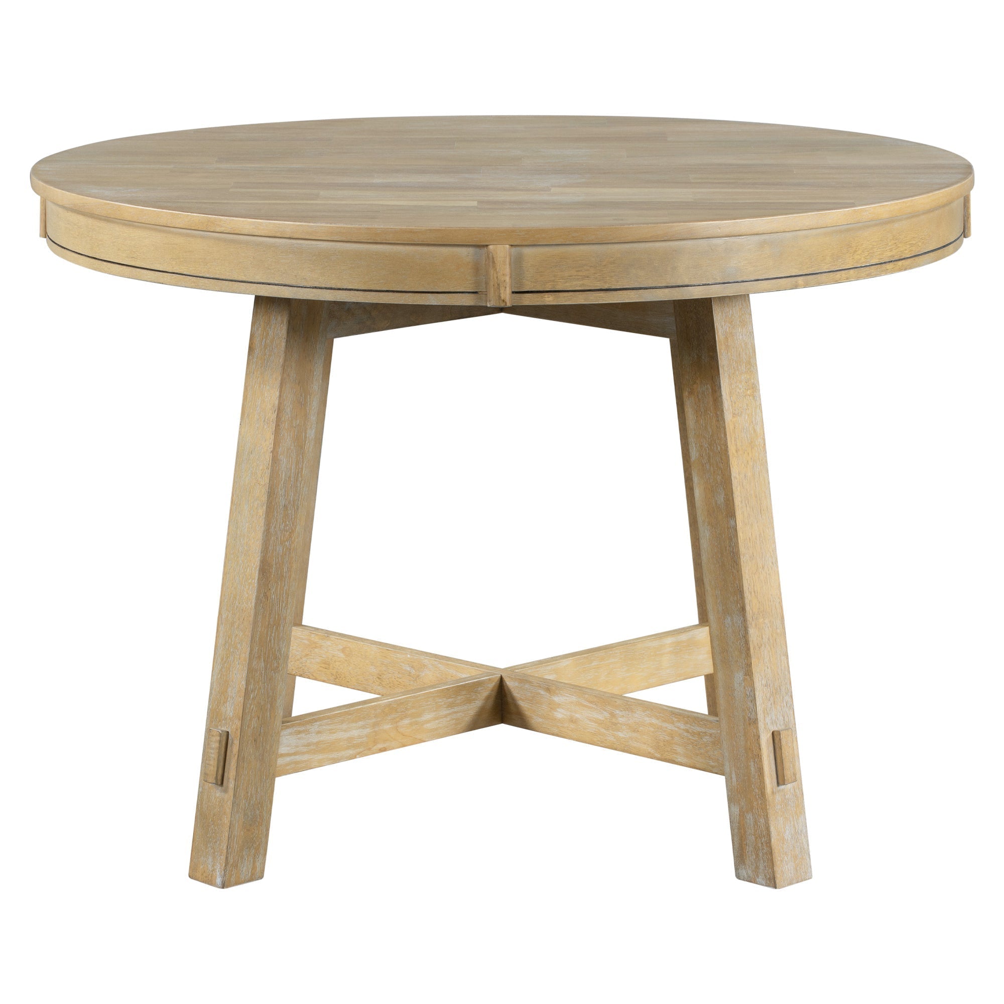 Farmhouse Round Extendable Dining Table-thumbmail-9