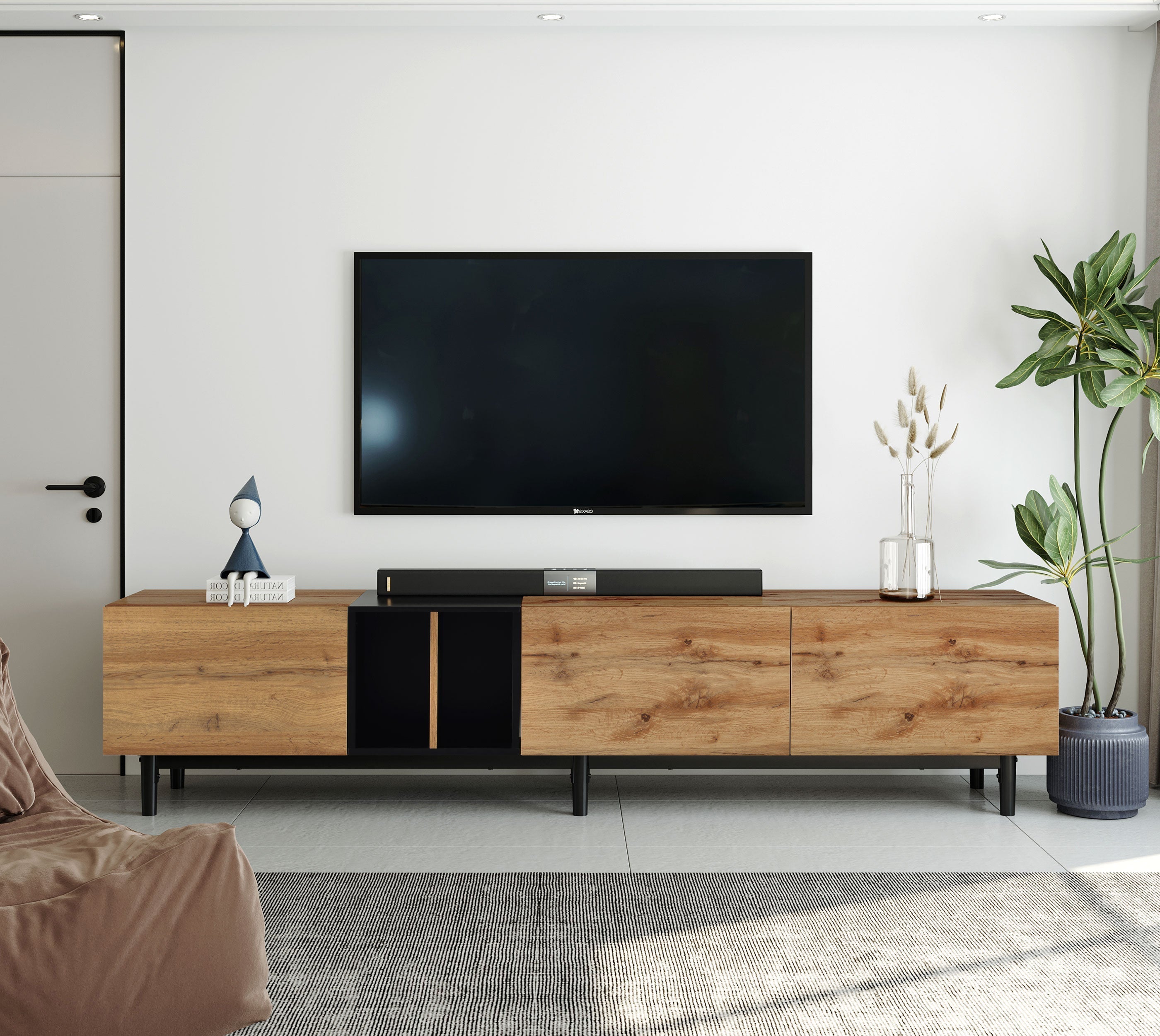 Modern Natural Wood Color TV Stand-thumbmail-7