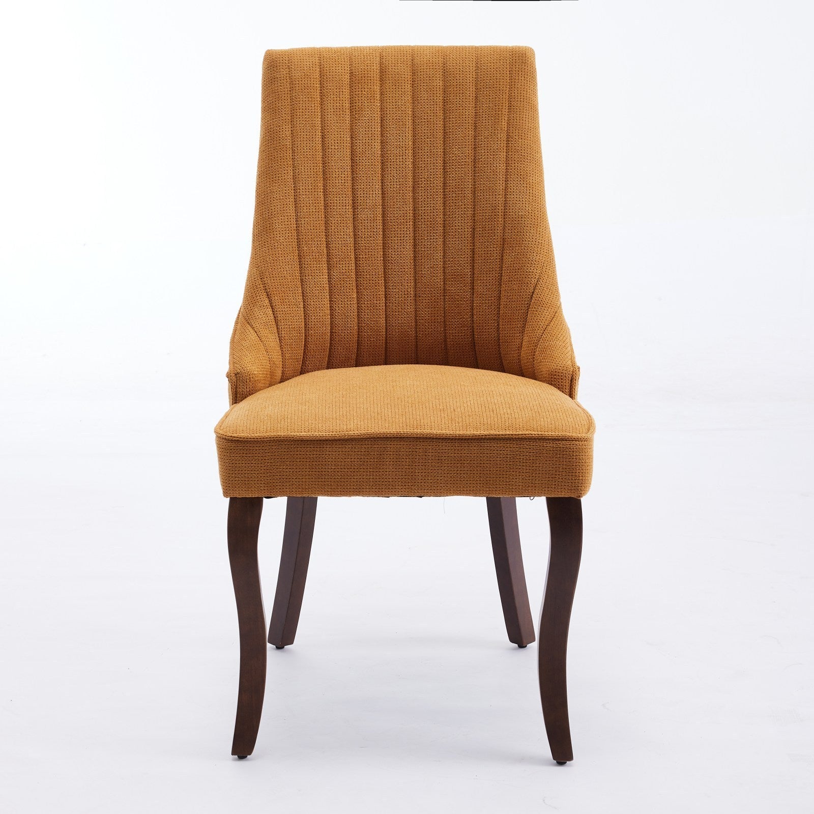 Set of 2 Rayon Cloth Flocking Linen Dining Chairs-thumbmail-9