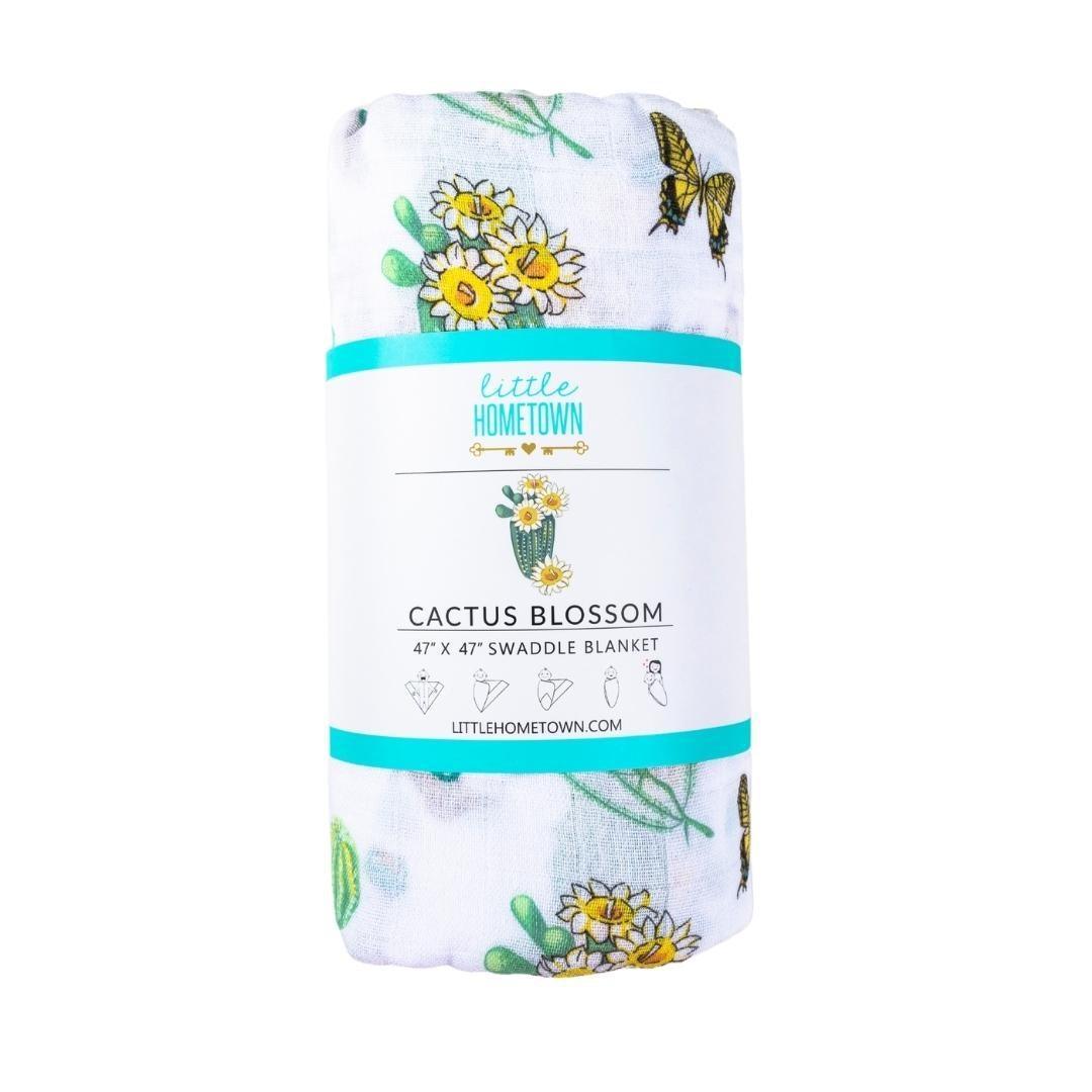 Cactus Blossom Baby Muslin Swaddle Blanket-thumbmail-5