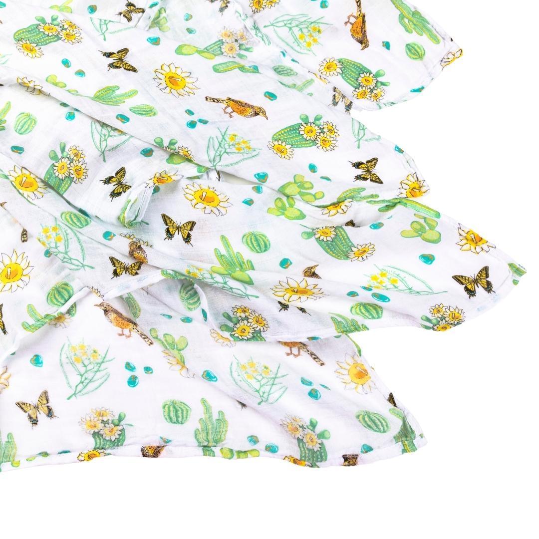 Cactus Blossom Baby Muslin Swaddle Blanket-thumbmail-1