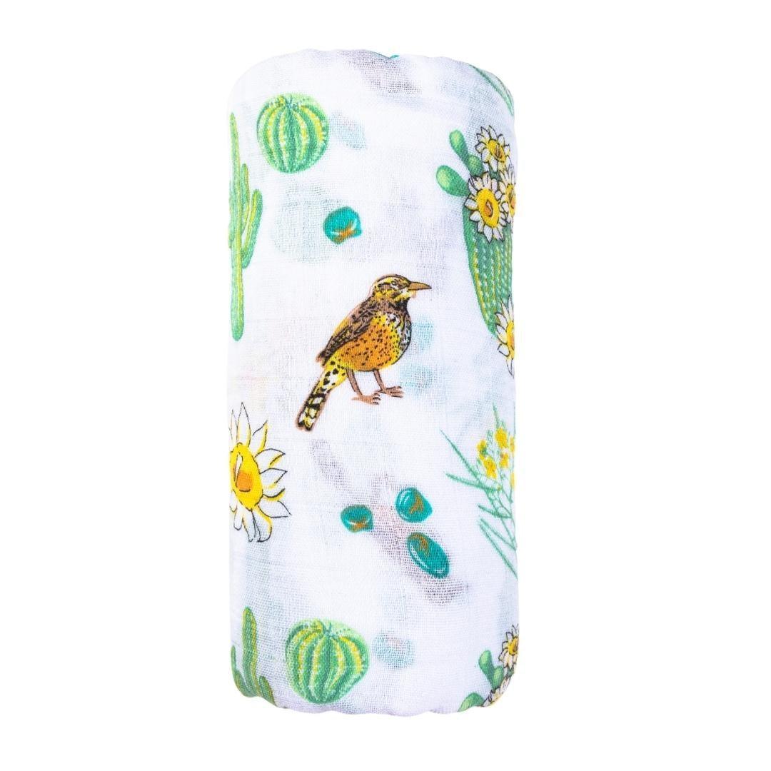 Cactus Blossom Baby Muslin Swaddle Blanket-thumbmail-2