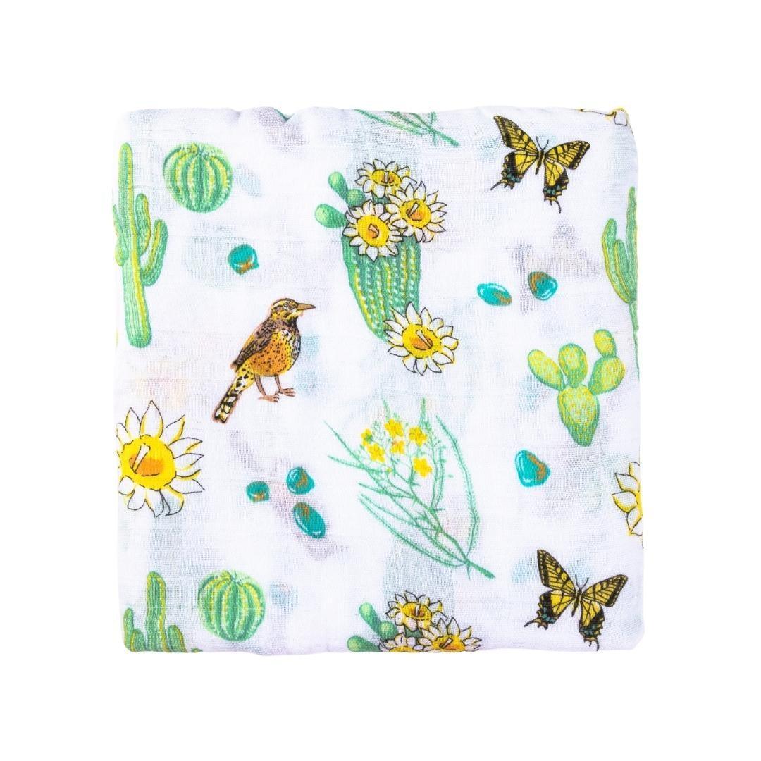 Cactus Blossom Baby Muslin Swaddle Blanket-thumbmail-3