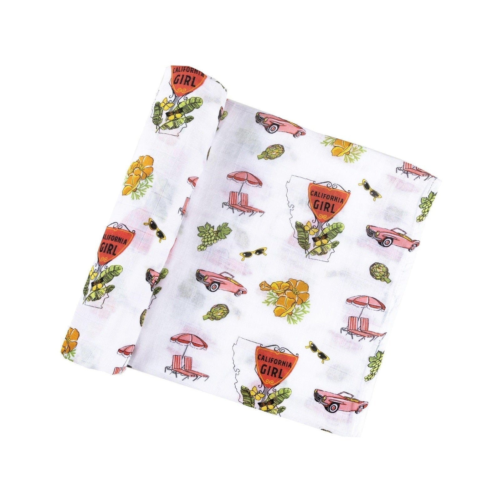 California Baby Girl Muslin Swaddle Blanket-thumbmail-7
