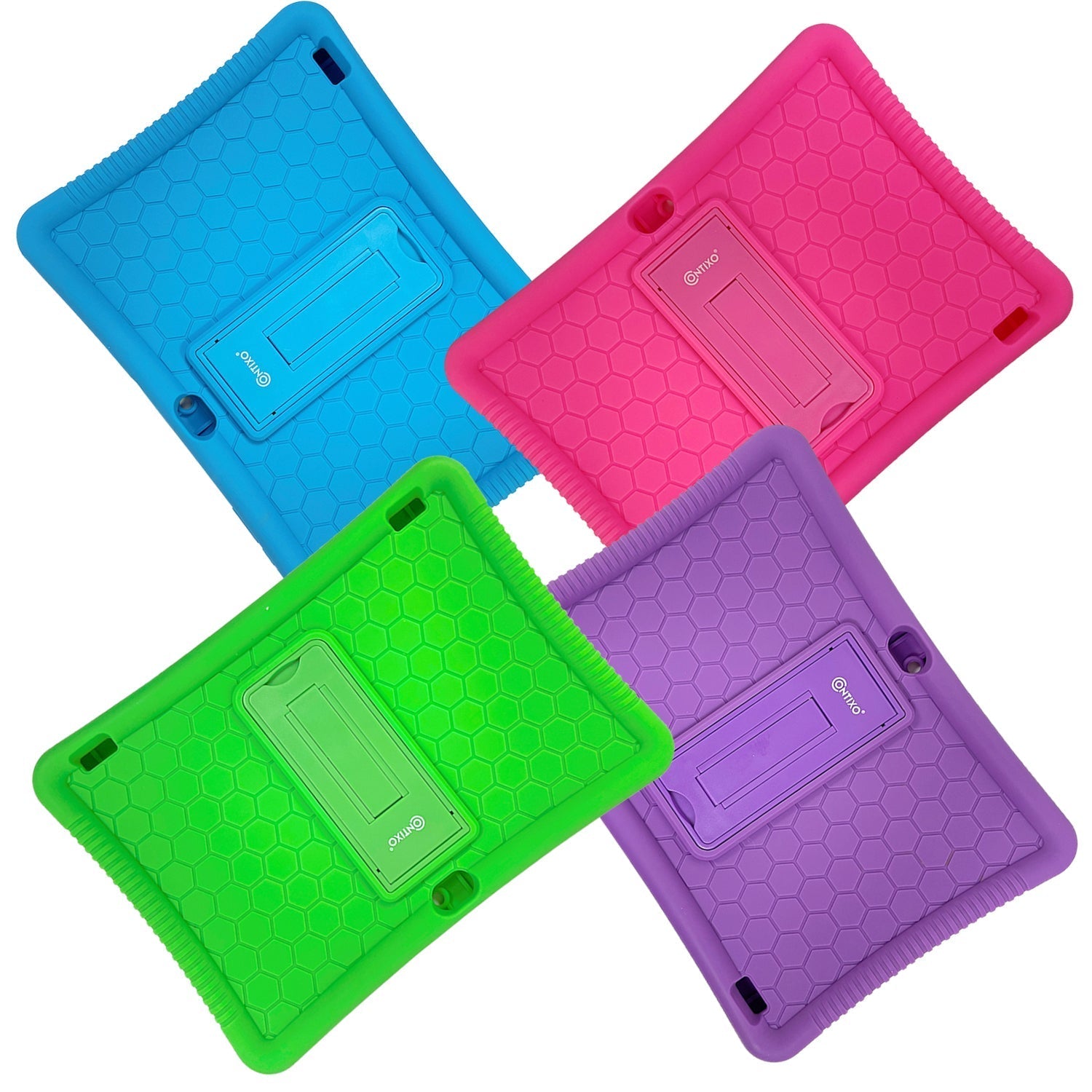 Contixo K102 Kids Tablet -Protective Silicone Case, Multi-Color-thumbmail-1