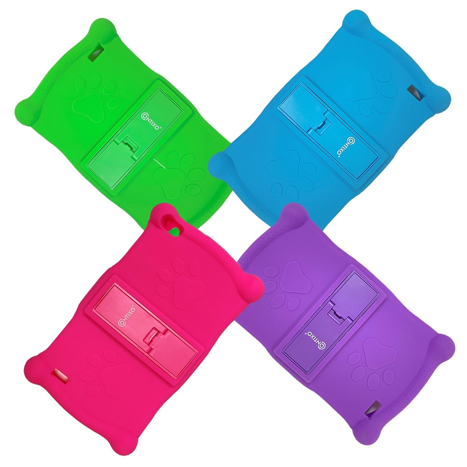 Contixo V10 Kids Tablet -Protective Silicon Case, Multi-Color-thumbmail-1