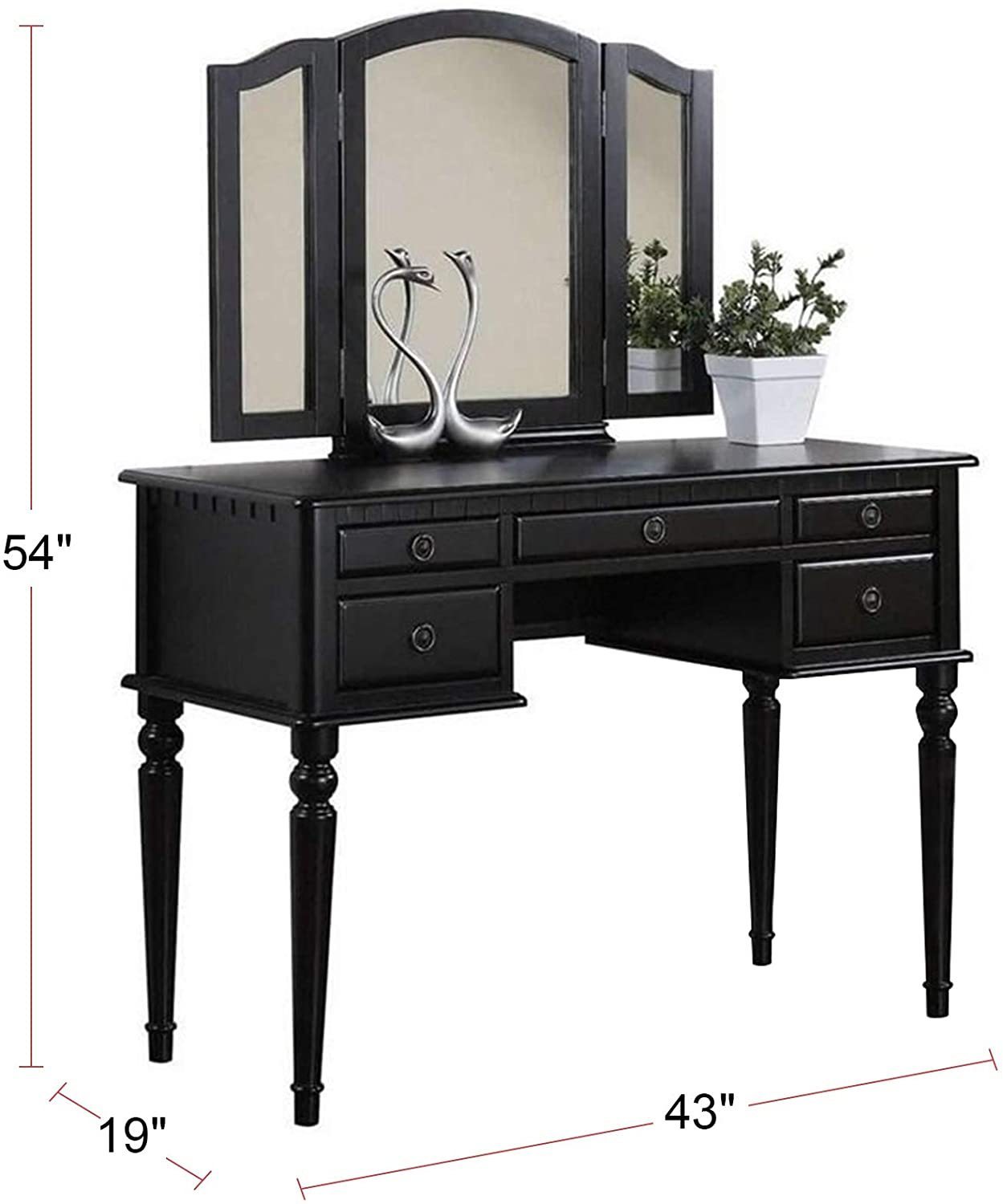 Bedroom Contemporary Vanity Set-thumbmail-1