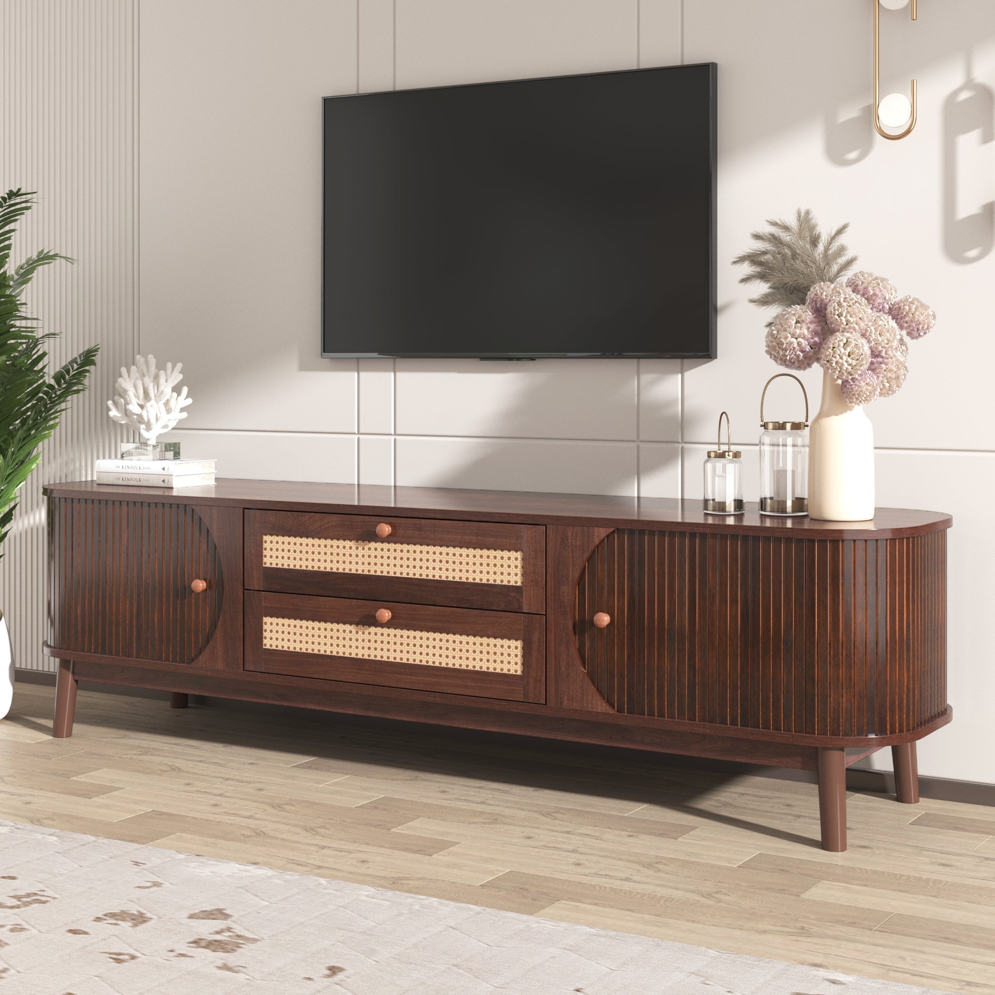 Modern Farmhouse Rattan TV Stand-thumbmail-8