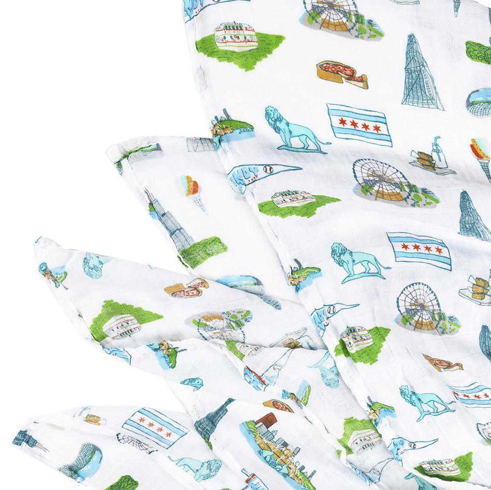 Chicago Baby Muslin Swaddle Blanket-thumbmail-2