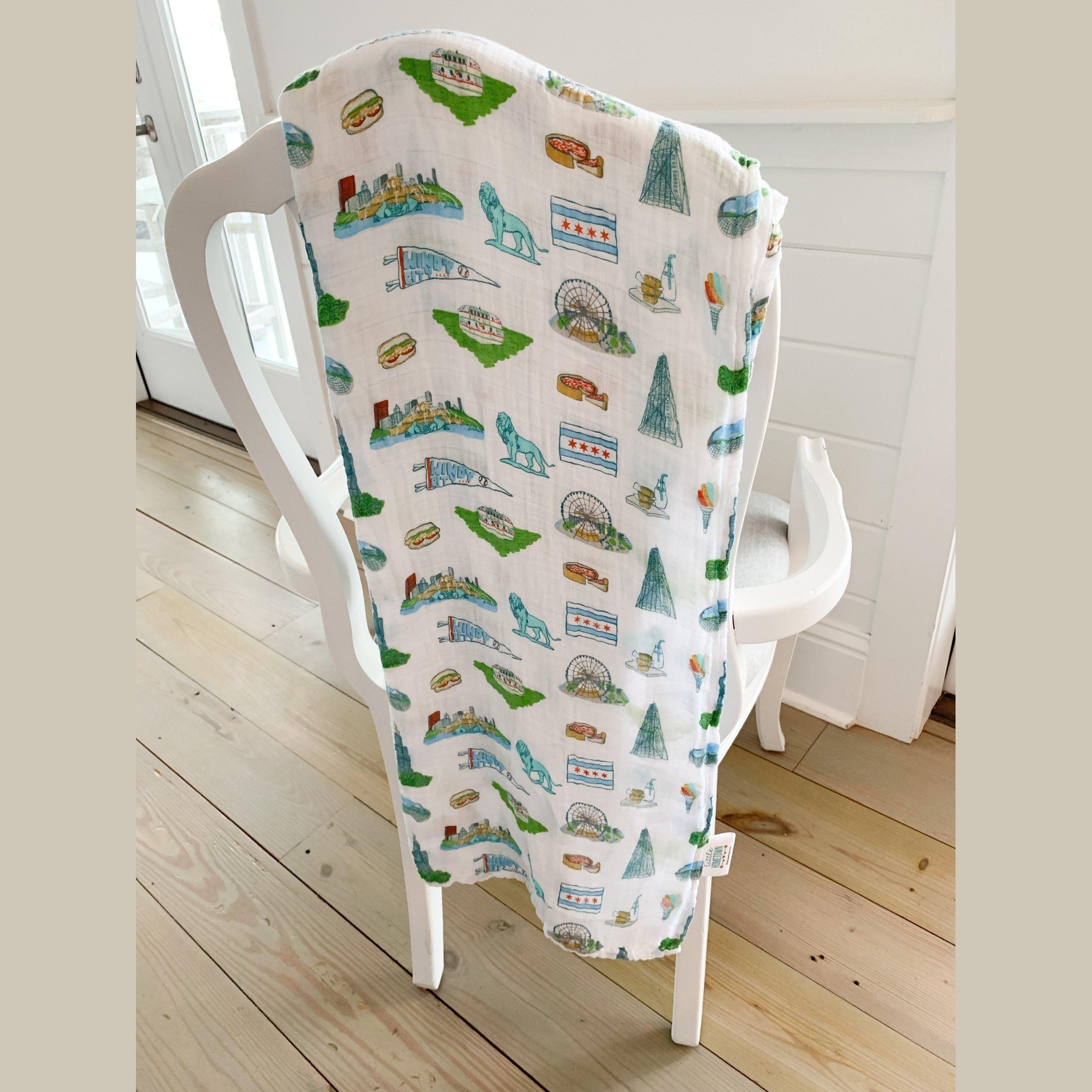 Chicago Baby Muslin Swaddle Blanket-thumbmail-4